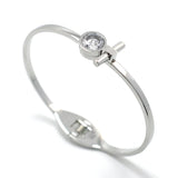 Austrian Crystal Bangles Stainless Steel Women's Cuff Bangle