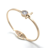 Austrian Crystal Bangles Stainless Steel Women's Cuff Bangle