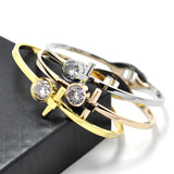 Austrian Crystal Bangles Stainless Steel Women's Cuff Bangle