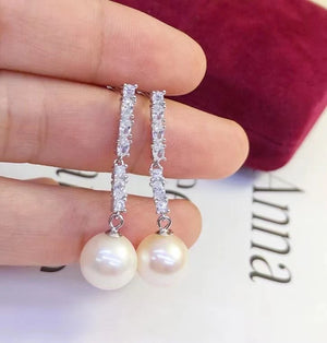 925 Sterling Silver Earrings Findings for Agate Crystal Beads 3 Pairs