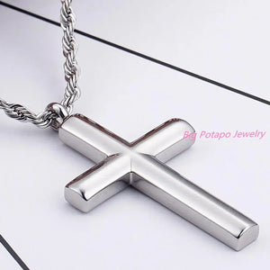Men Women Cross Crucifix Pendant Necklace Silver Jewelry