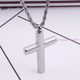 Men Women Cross Crucifix Pendant Necklace Silver Jewelry