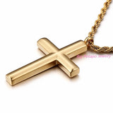 Men Women Cross Crucifix Pendant Necklace Silver Jewelry