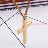 Men Women Cross Crucifix Pendant Necklace Silver Jewelry