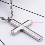 Men Women Cross Crucifix Pendant Necklace Silver Jewelry