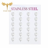 4 Leaf Clover Earrings Stainless Steel Small Stud Set Women Accessories