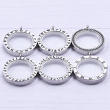 Memory Living Medaillon Relicario Floating Charms Necklace