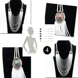 Sweater Chains Necklace Long Beaded Necklace Women Flower Resin Bead