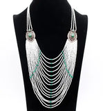 Sweater Chains Necklace Long Beaded Necklace Women Flower Resin Bead