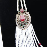 Sweater Chains Necklace Long Beaded Necklace Women Flower Resin Bead