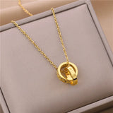 Stylish Stainless Steel Necklace for Women Pendant Chain Jewelry