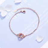 Sweet Style Lucky Clover Crystal Women Bracelet 925 Sterling Silver Bangle