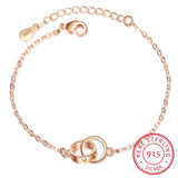 Sweet Style Lucky Clover Crystal Women Bracelet 925 Sterling Silver Bangle