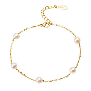 Women's Anklet Pearl Charms Bracelet On Leg Jewelry Gift