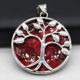 Tree of Life Abalone Shell Pendant for DIY Necklace Crafts