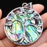 Tree of Life Abalone Shell Pendant for DIY Necklace Crafts