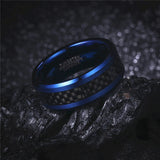 Tungsten Rings With Carbon Fiber Inlay