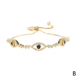 Evil Eye Bracelet Cubic Zirconia Lucky Eyes Charm Bracelet