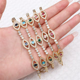 Evil Eye Bracelet Cubic Zirconia Lucky Eyes Charm Bracelet