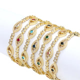Evil Eye Bracelet Cubic Zirconia Lucky Eyes Charm Bracelet