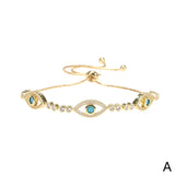 Evil Eye Bracelet Cubic Zirconia Lucky Eyes Charm Bracelet