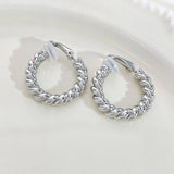Golden Twisted Hoop Clip Earrings for Women