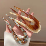 Marble Print Hair Fork Hair Clips Women Headwear Hair Accessories