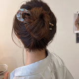 Marble Print Hair Fork Hair Clips Women Headwear Hair Accessories