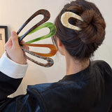 Marble Print Hair Fork Hair Clips Women Headwear Hair Accessories