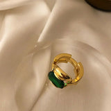 Vintage Green Stone Plated Party Rings for Bride Jewelry