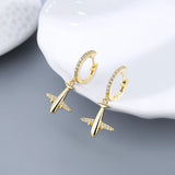Zircon Golden Hoop Earrings for Women Fine Jewelry