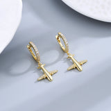 Zircon Golden Hoop Earrings for Women Fine Jewelry