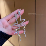 Vintage Snake Dangle Earrings Retro Drop Jewelry