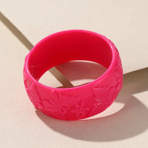 Bohemian Resin Cuff Bangle Geometric Butterfly Bracelet