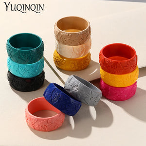 Bohemian Resin Cuff Bangle Geometric Butterfly Bracelet