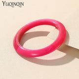 Colorful Resin Bangles Women Geometric Bracelet Retro Hand Jewelry