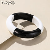 Colorful Round Resin Bracelets for Women Retro Hand Jewelry