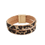 Vintage Leopard-print Leather Choker Necklace Women Jewelry
