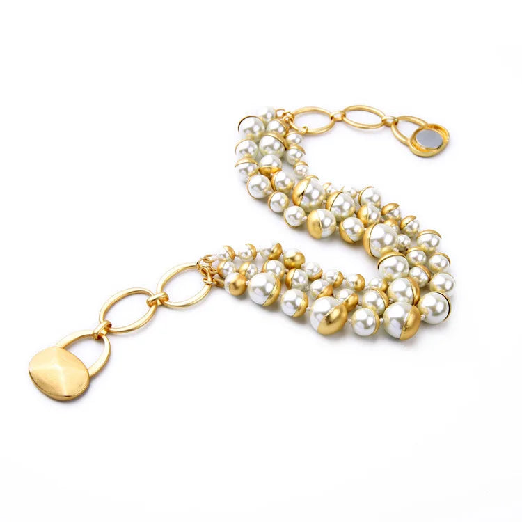 Vintage Personalized Chain Choker Pearl Necklaces For Women Party Jewlery