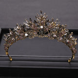 Baroque Rhinestone Crystal Bridal Crown Headdress Wedding Hair Accessories