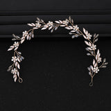 Golden Wedding Tiara Crystal Head Band Bride Hair Accessory