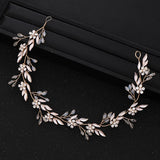 Golden Wedding Tiara Crystal Head Band Bride Hair Accessory