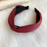Soft Leather Wide Headband for Women Hair Accessories
