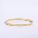 Zircon Inlaid Circular Cuff Bangle Bracelet for Women