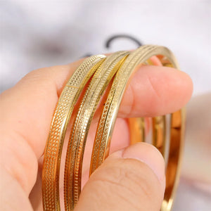 Zircon Inlaid Circular Cuff Bangle Bracelet for Women