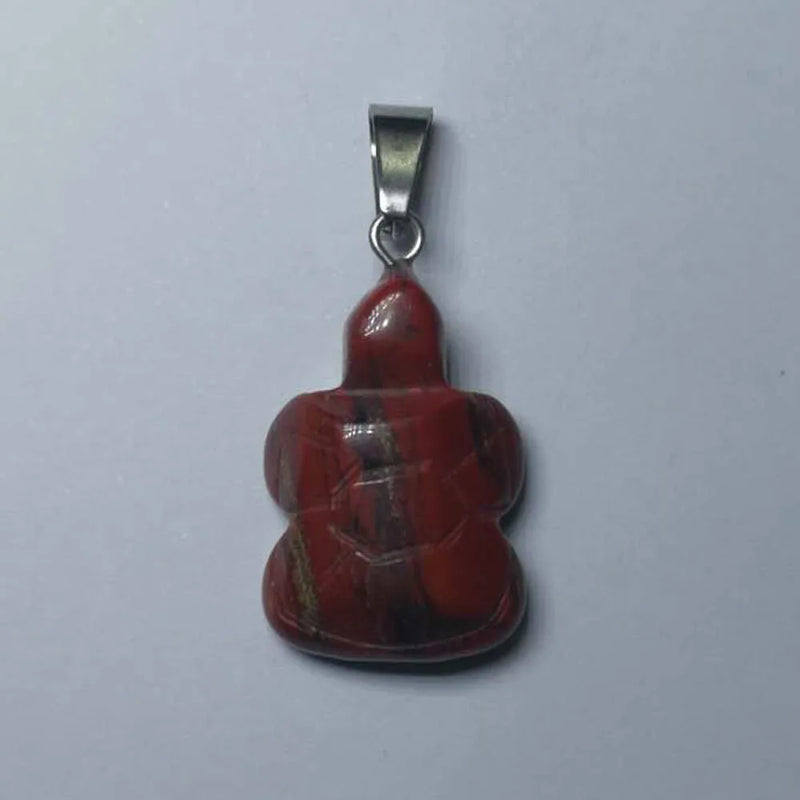 12pcs Natural Stone Crystal Quartz Turtle Pendant Charm Necklace