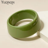 Minimalist Acrylic Resin Bangle Bracelets for Women