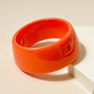 Minimalist Acrylic Resin Bangle Bracelets for Women