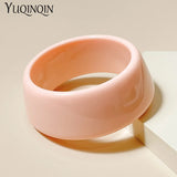 Minimalist Acrylic Resin Bangle Bracelets for Women