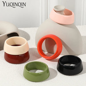 Minimalist Acrylic Resin Bangle Bracelets for Women